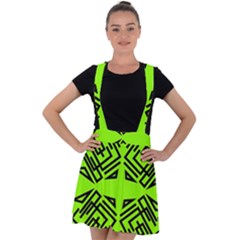 Abstract Pattern Geometric Backgrounds   Velvet Suspender Skater Skirt by Eskimos