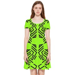 Abstract Pattern Geometric Backgrounds   Inside Out Cap Sleeve Dress