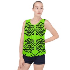 Abstract Pattern Geometric Backgrounds   Bubble Hem Chiffon Tank Top by Eskimos