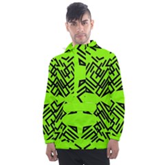 Abstract Pattern Geometric Backgrounds   Men s Front Pocket Pullover Windbreaker by Eskimos