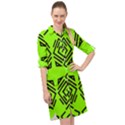 Abstract pattern geometric backgrounds   Long Sleeve Mini Shirt Dress View1