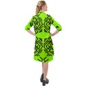 Abstract pattern geometric backgrounds   Long Sleeve Mini Shirt Dress View2