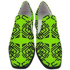 Abstract Pattern Geometric Backgrounds   Women Slip On Heel Loafers by Eskimos