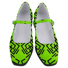 Abstract Pattern Geometric Backgrounds   Women s Mary Jane Shoes by Eskimos