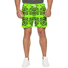 Abstract Pattern Geometric Backgrounds   Men s Runner Shorts