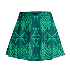 Abstract Pattern Geometric Backgrounds   Mini Flare Skirt by Eskimos