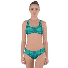 Abstract Pattern Geometric Backgrounds   Criss Cross Bikini Set by Eskimos