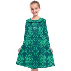 Abstract Pattern Geometric Backgrounds   Kids  Midi Sailor Dress by Eskimos