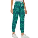 Abstract pattern geometric backgrounds   Cropped Drawstring Pants View3