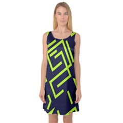 Abstract Pattern Geometric Backgrounds   Sleeveless Satin Nightdress by Eskimos