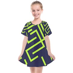 Abstract Pattern Geometric Backgrounds   Kids  Smock Dress by Eskimos