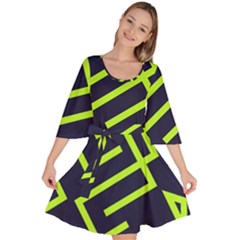 Abstract Pattern Geometric Backgrounds   Velour Kimono Dress by Eskimos