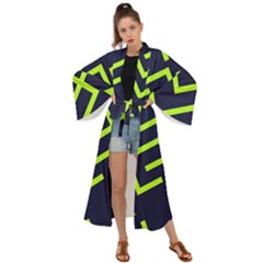 Abstract Pattern Geometric Backgrounds   Maxi Kimono by Eskimos