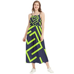 Abstract Pattern Geometric Backgrounds   Boho Sleeveless Summer Dress