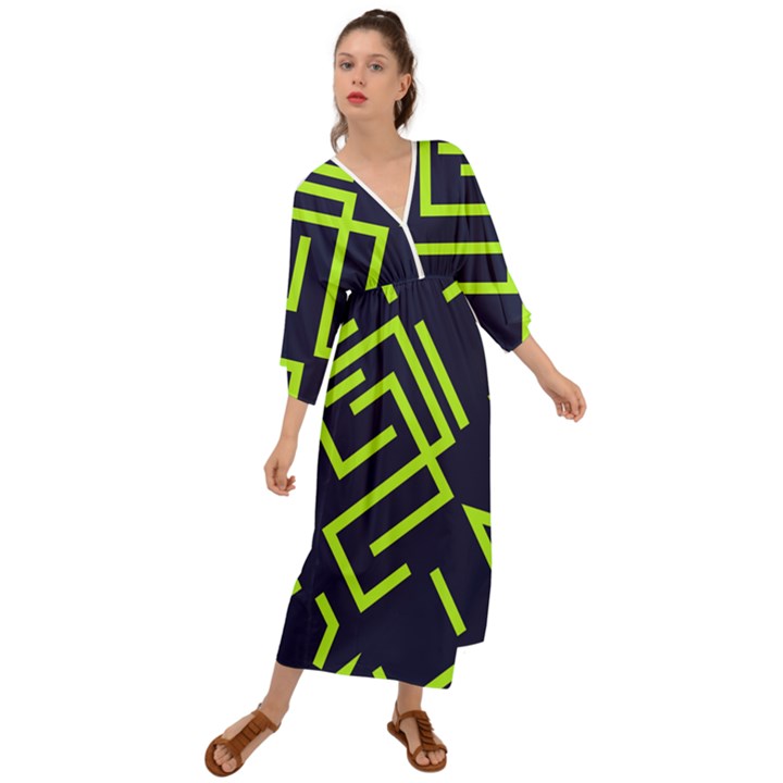 Abstract pattern geometric backgrounds   Grecian Style  Maxi Dress