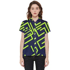 Abstract Pattern Geometric Backgrounds   Short Sleeve Pocket Shirt