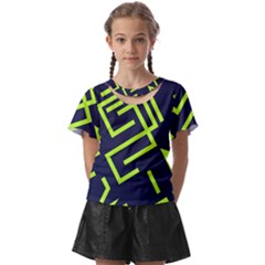 Abstract Pattern Geometric Backgrounds   Kids  Front Cut Tee