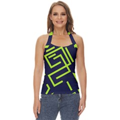 Abstract Pattern Geometric Backgrounds   Basic Halter Top