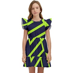 Abstract Pattern Geometric Backgrounds   Kids  Winged Sleeve Dress by Eskimos