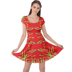 Abstract Pattern Geometric Backgrounds   Cap Sleeve Dress by Eskimos