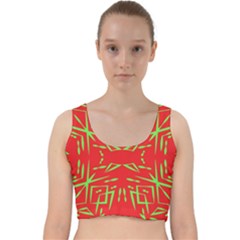 Abstract Pattern Geometric Backgrounds   Velvet Racer Back Crop Top by Eskimos