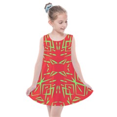 Abstract Pattern Geometric Backgrounds   Kids  Summer Dress by Eskimos