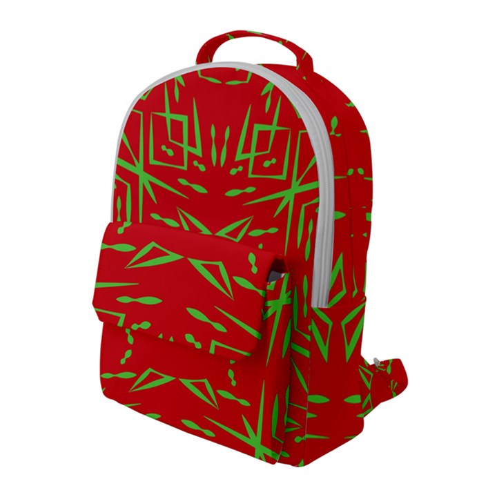 Abstract pattern geometric backgrounds   Flap Pocket Backpack (Large)