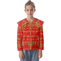 Abstract Pattern Geometric Backgrounds   Kids  Peter Pan Collar Blouse by Eskimos