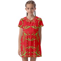 Abstract Pattern Geometric Backgrounds   Kids  Asymmetric Collar Dress by Eskimos