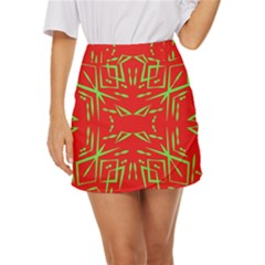 Abstract Pattern Geometric Backgrounds   Mini Front Wrap Skirt