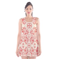 Abstract Pattern Geometric Backgrounds   Scoop Neck Skater Dress by Eskimos