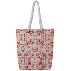 Abstract Pattern Geometric Backgrounds   Full Print Rope Handle Tote (small) by Eskimos