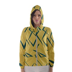 Abstract Pattern Geometric Backgrounds   Women s Hooded Windbreaker by Eskimos