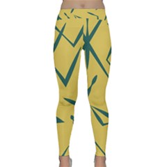 Abstract Pattern Geometric Backgrounds   Classic Yoga Leggings by Eskimos