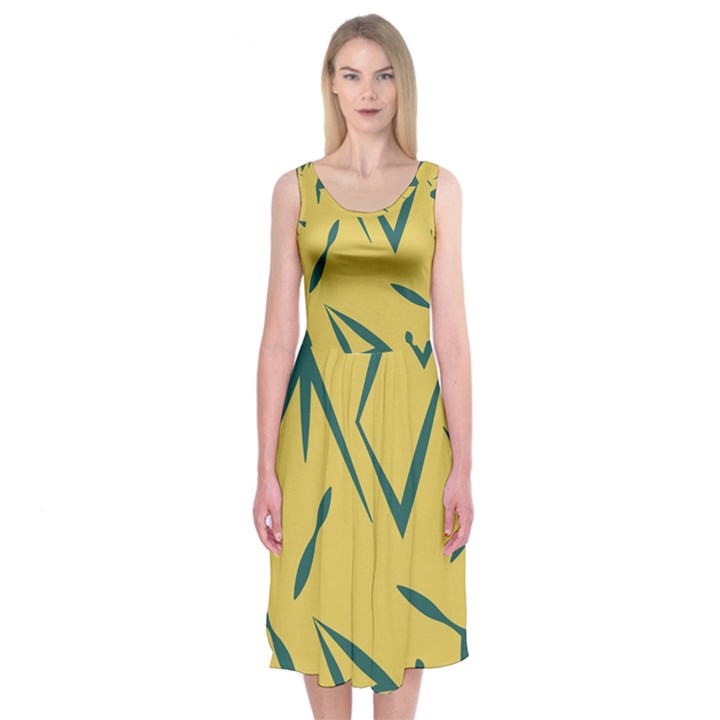 Abstract pattern geometric backgrounds   Midi Sleeveless Dress