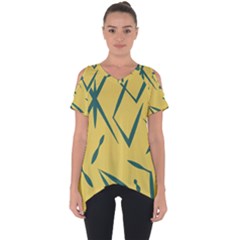 Abstract Pattern Geometric Backgrounds   Cut Out Side Drop Tee by Eskimos