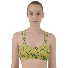 Abstract Pattern Geometric Backgrounds   Line Them Up Sports Bra by Eskimos