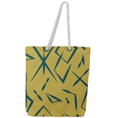 Abstract Pattern Geometric Backgrounds   Full Print Rope Handle Tote (large) by Eskimos