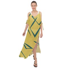 Abstract Pattern Geometric Backgrounds   Maxi Chiffon Cover Up Dress by Eskimos