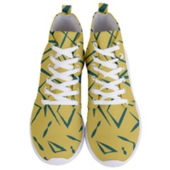 Abstract Pattern Geometric Backgrounds   Men s Lightweight High Top Sneakers by Eskimos