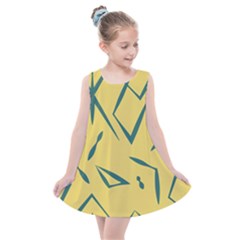 Abstract Pattern Geometric Backgrounds   Kids  Summer Dress