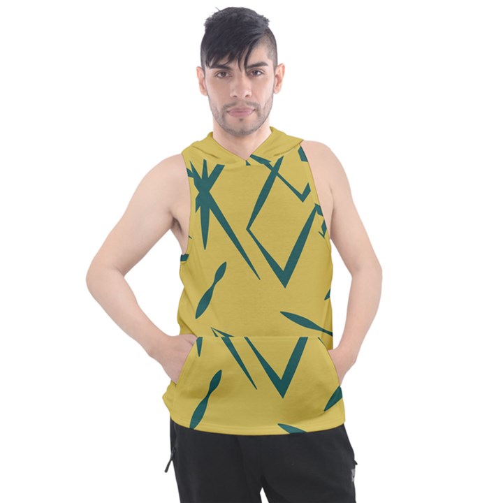 Abstract pattern geometric backgrounds   Men s Sleeveless Hoodie