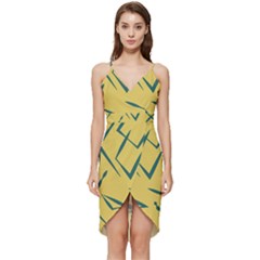 Abstract Pattern Geometric Backgrounds   Wrap Frill Dress