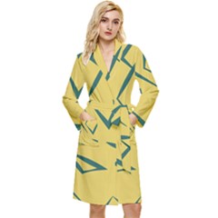 Abstract Pattern Geometric Backgrounds   Long Sleeve Velour Robe by Eskimos