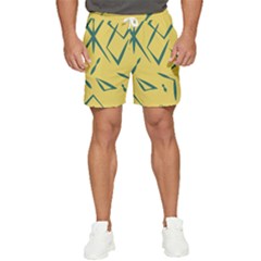 Abstract Pattern Geometric Backgrounds   Men s Runner Shorts