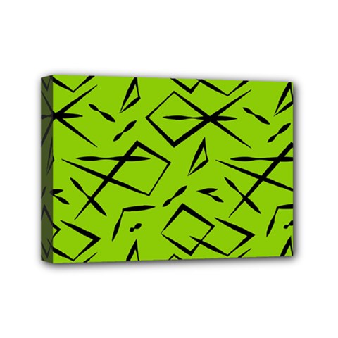 Abstract Pattern Geometric Backgrounds   Mini Canvas 7  X 5  (stretched) by Eskimos