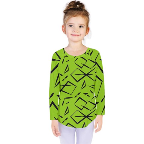 Abstract Pattern Geometric Backgrounds   Kids  Long Sleeve Tee by Eskimos