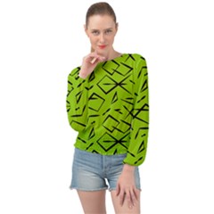 Abstract Pattern Geometric Backgrounds   Banded Bottom Chiffon Top by Eskimos