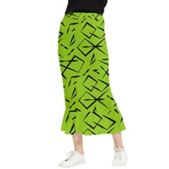 Abstract Pattern Geometric Backgrounds   Maxi Fishtail Chiffon Skirt by Eskimos