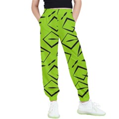 Abstract Pattern Geometric Backgrounds   Kids  Elastic Waist Pants by Eskimos